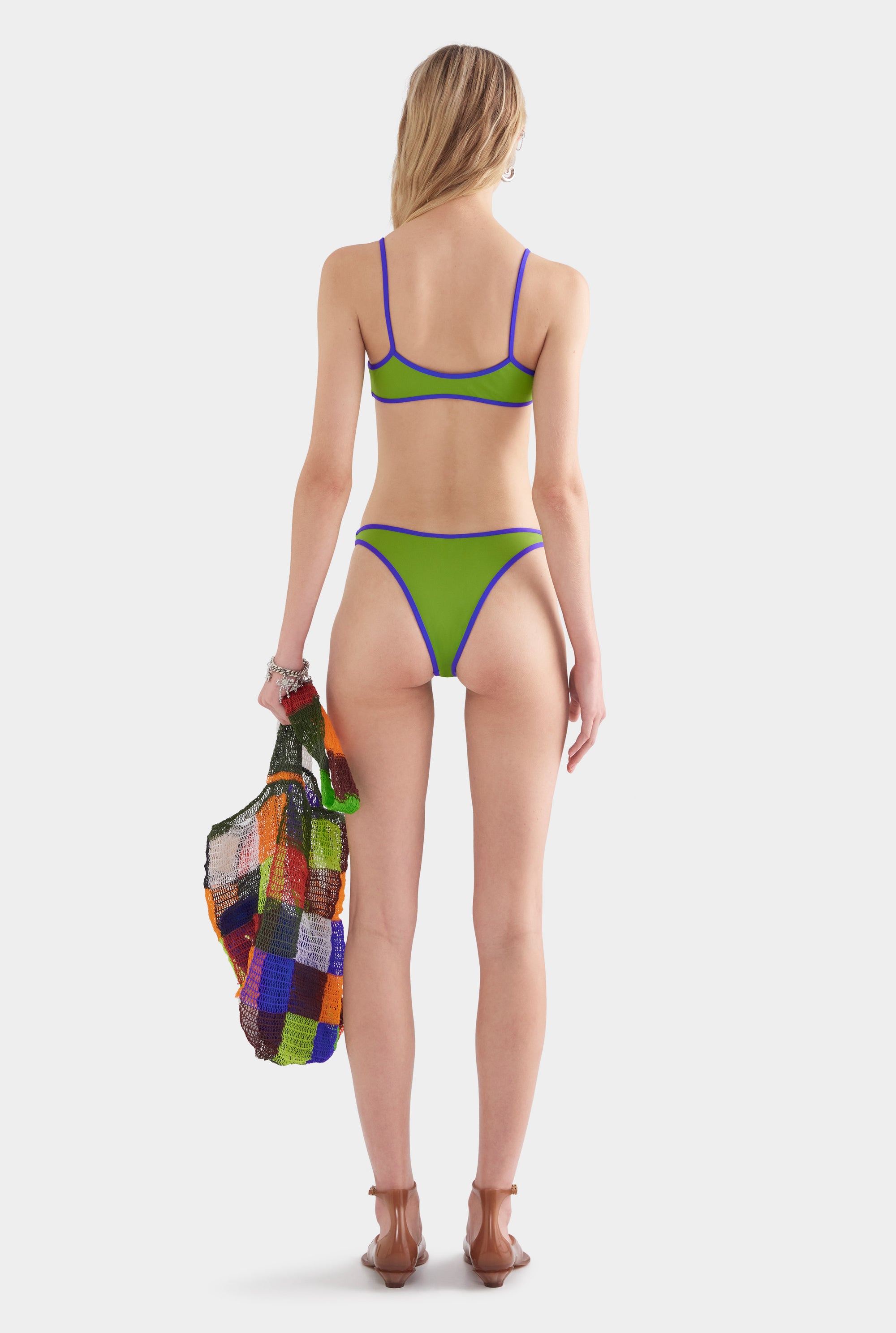 Cheeky Bikini Brief - Leaf Green/Violet