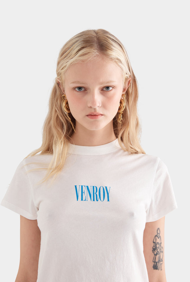Venroy Mallorca Baby Tee - White/Bright Blue