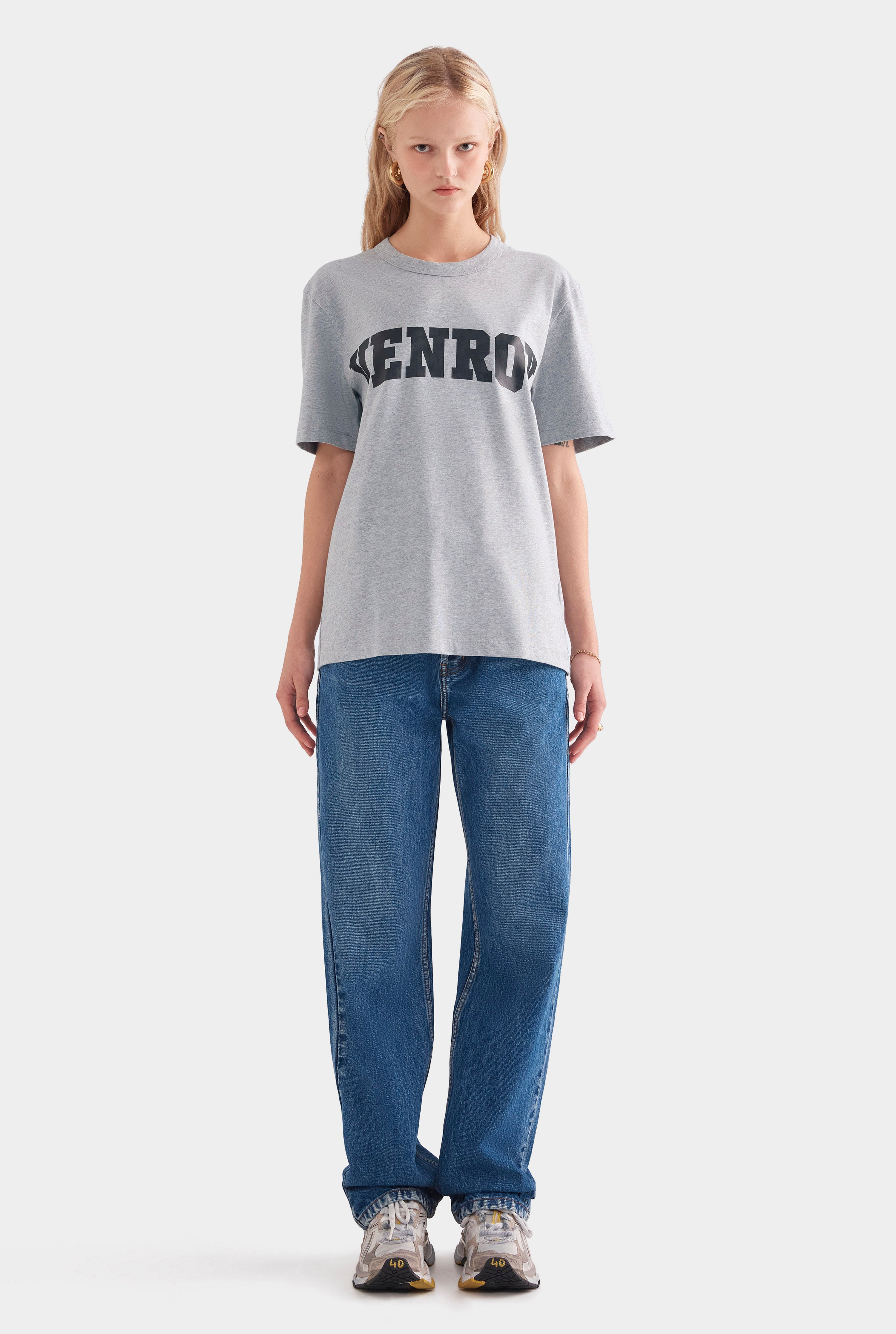 Venroy Varsity Logo T-Shirt - Grey