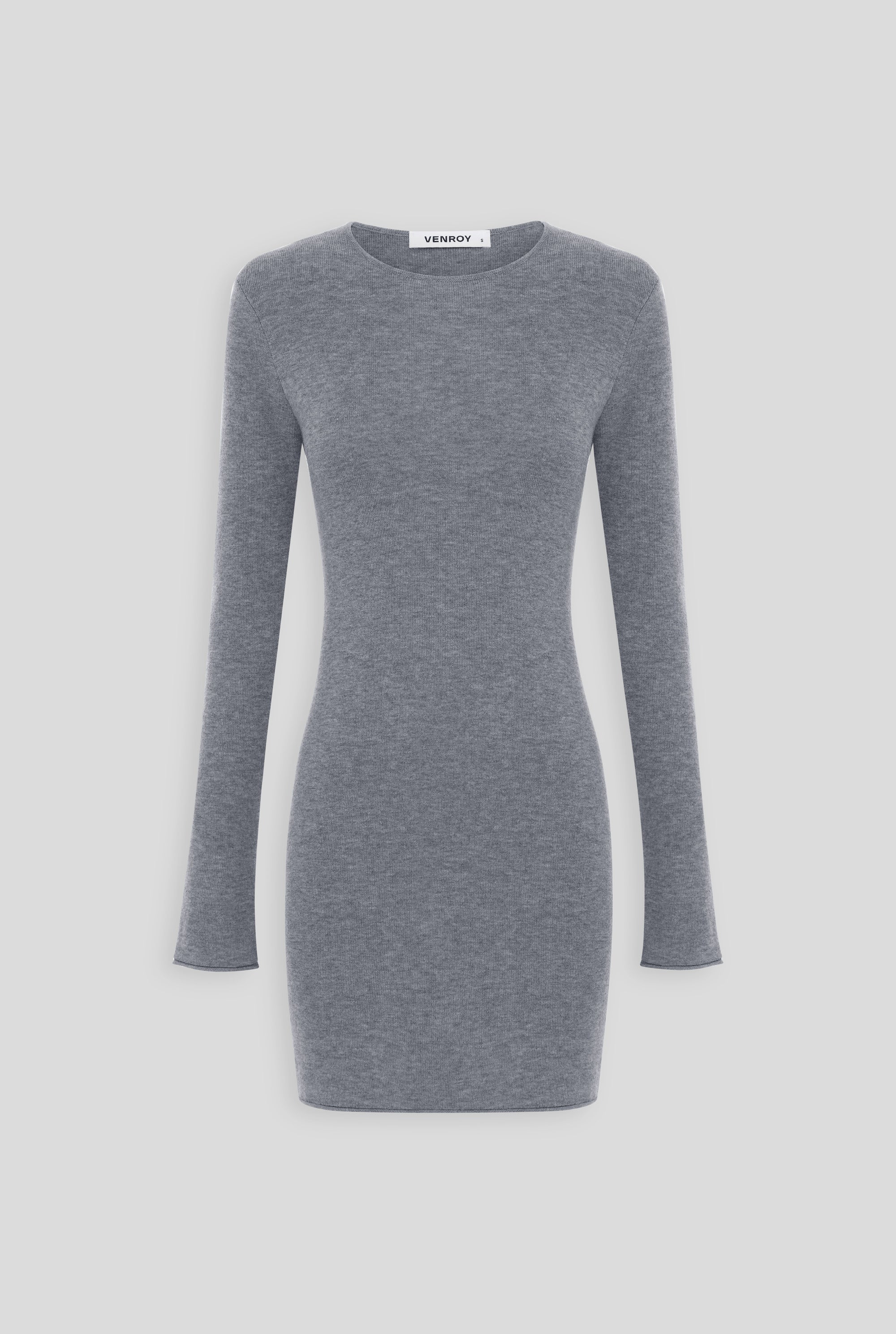 Wool Mini Dress - Grey Marl