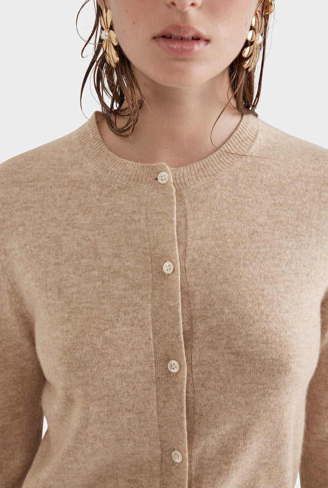 Cashmere Cardigan - Sand