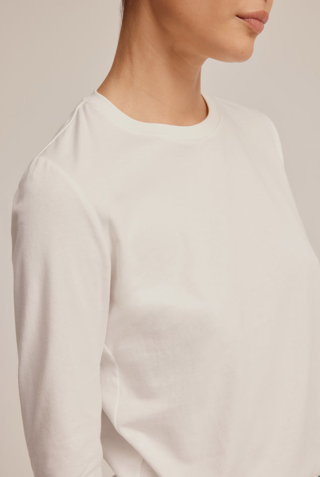 Cotton Long Sleeve T-Shirt - White