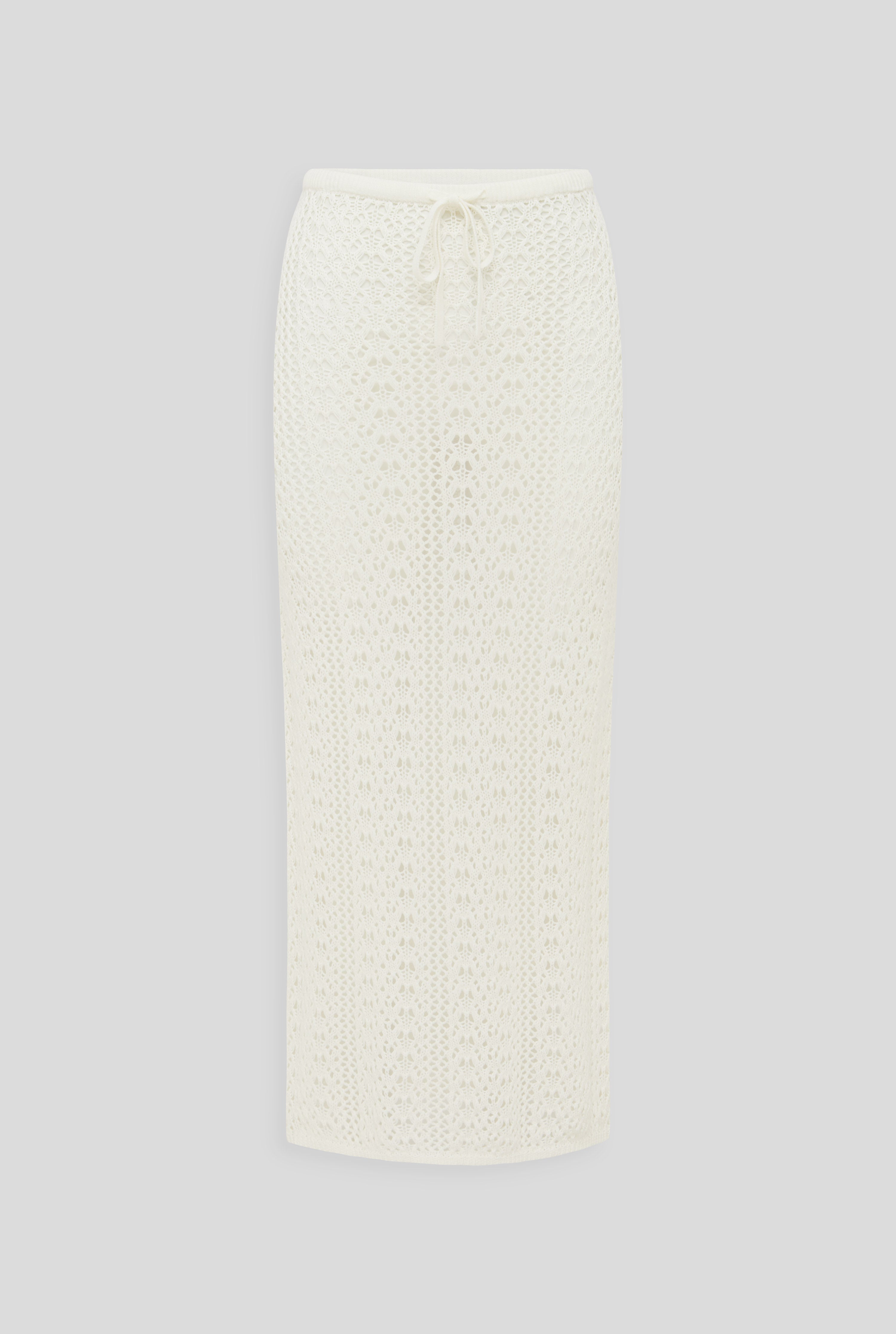 Crochet Knit Skirt - Off White