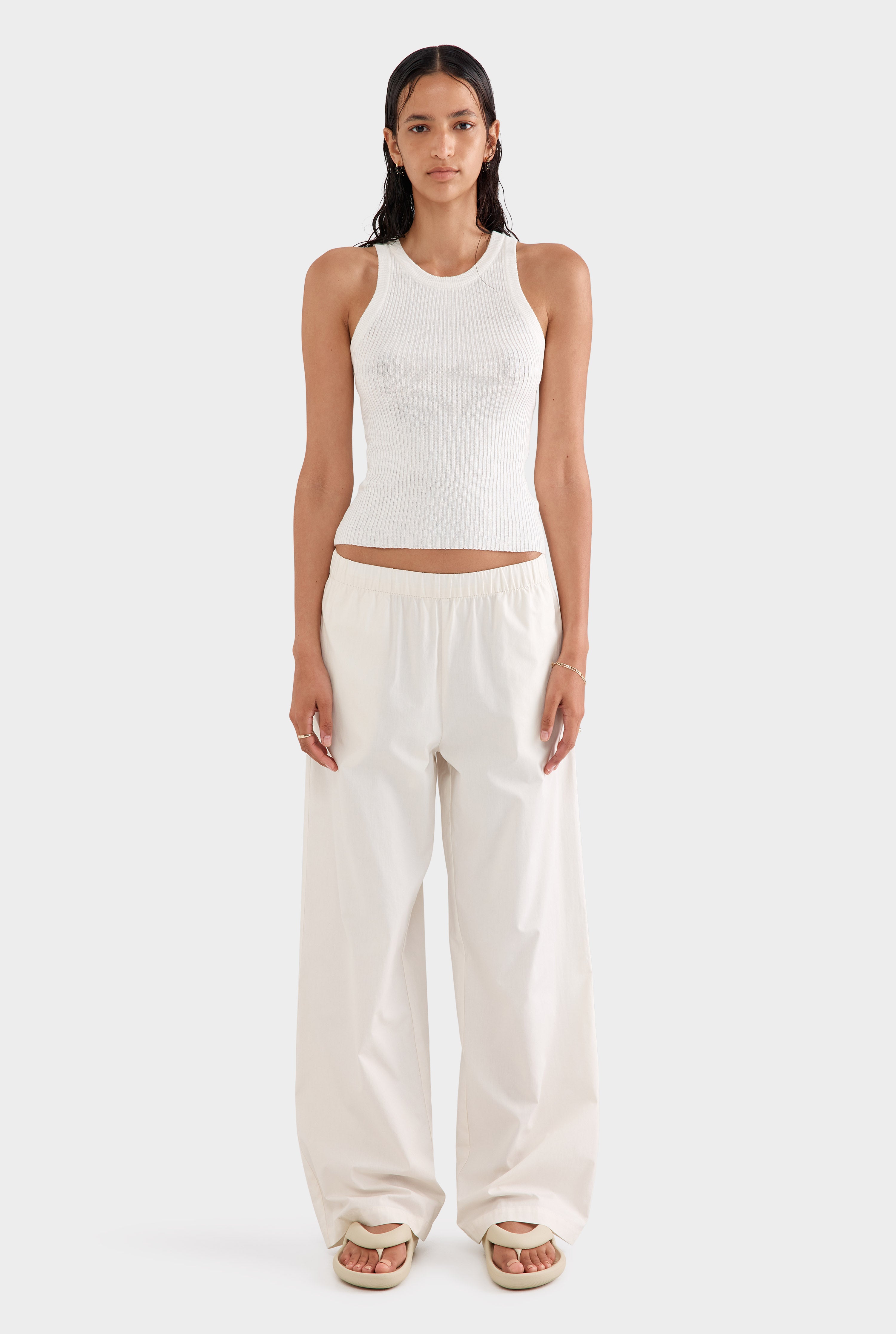 Poplin Pant - Antique White