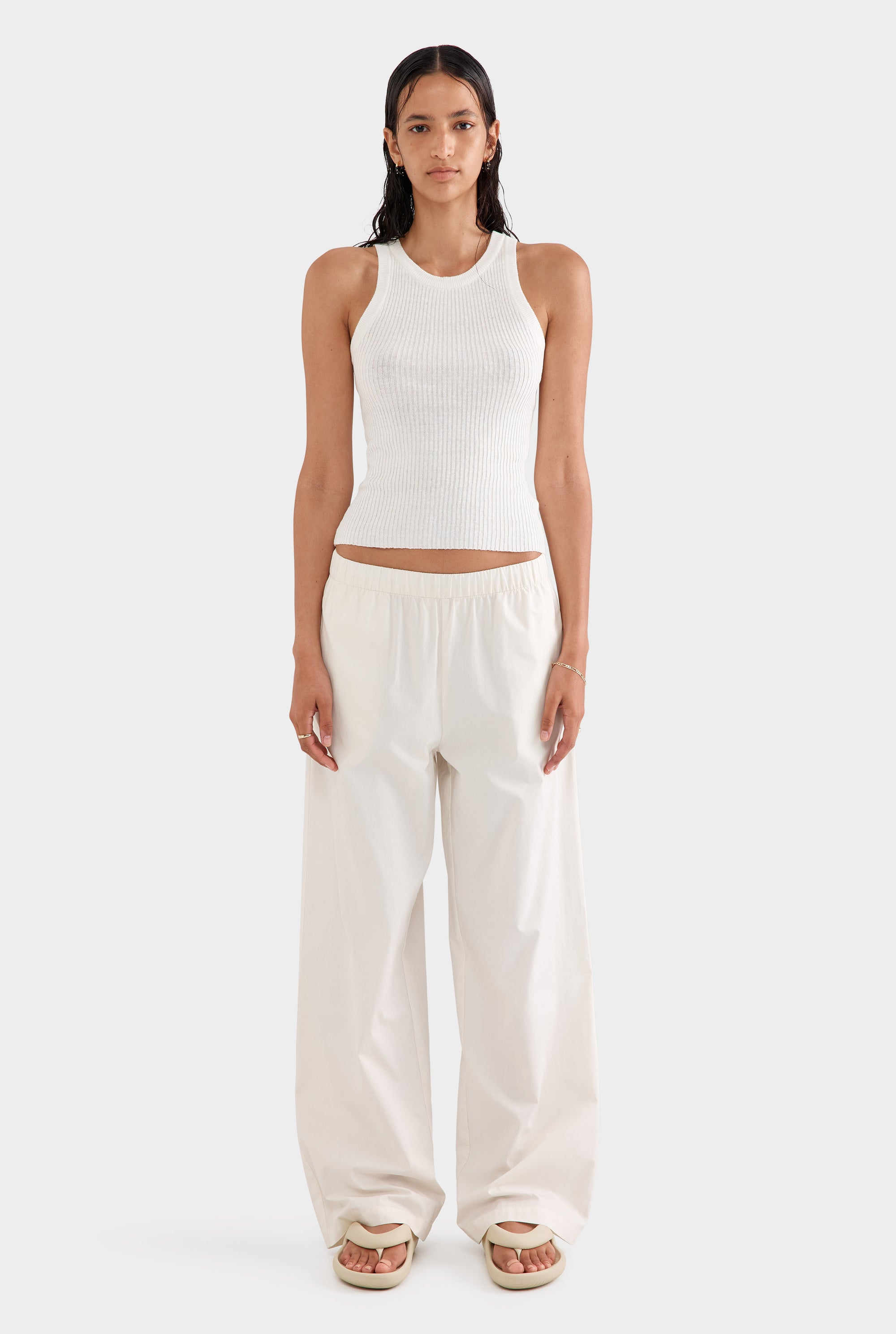 Poplin Pant - Antique White