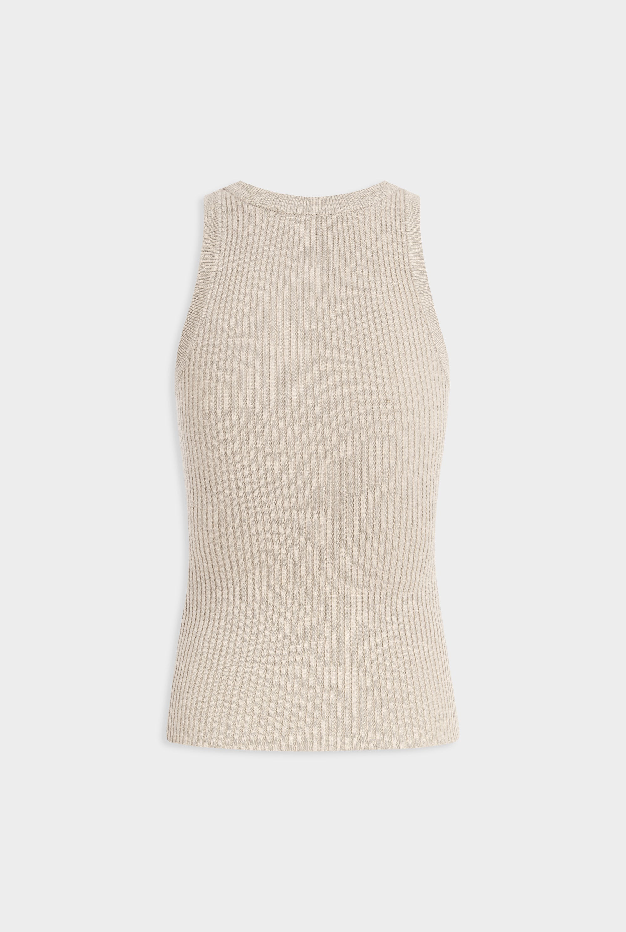 Fitted Rib Tank - Taupe