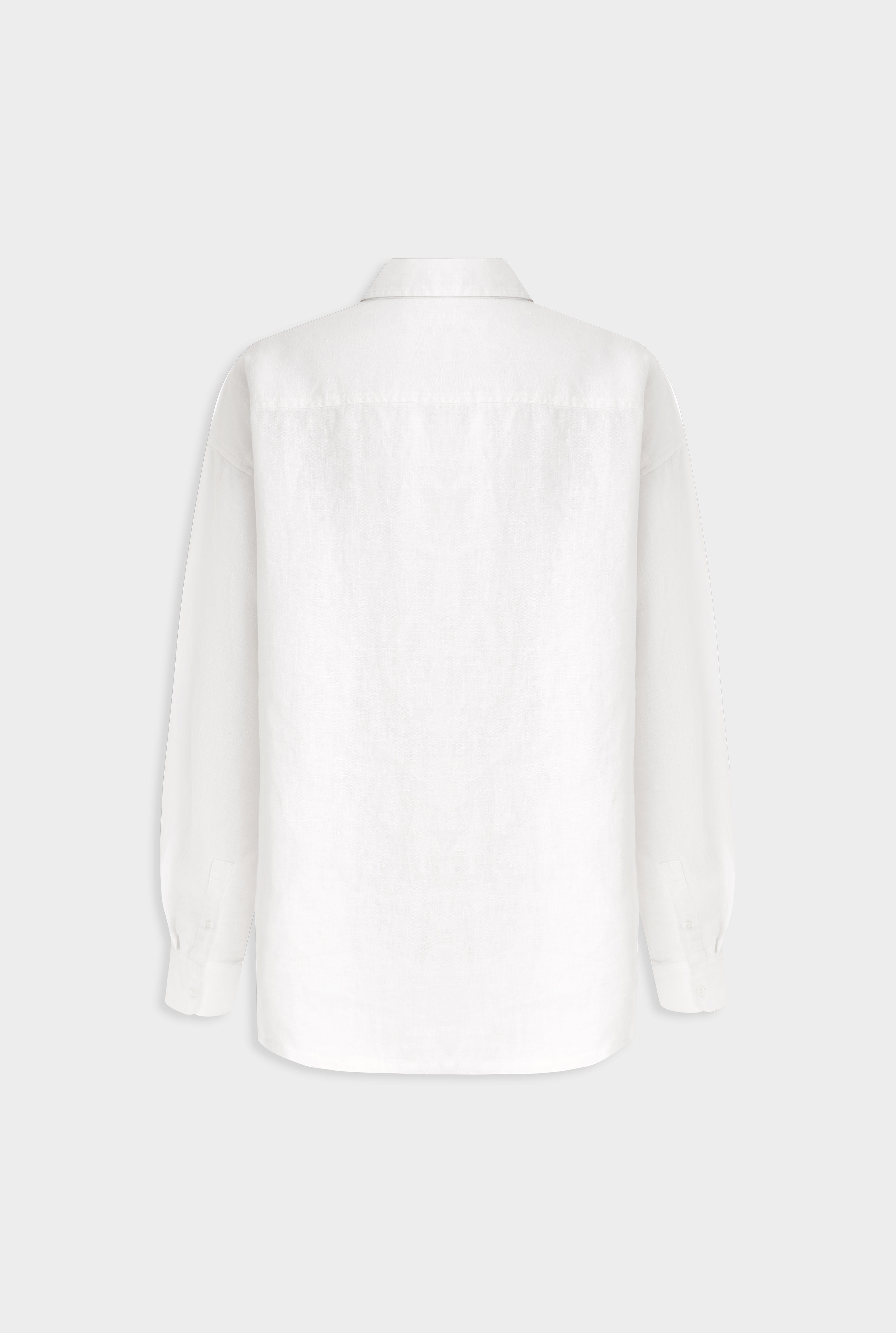 Oversized Linen Shirt - White