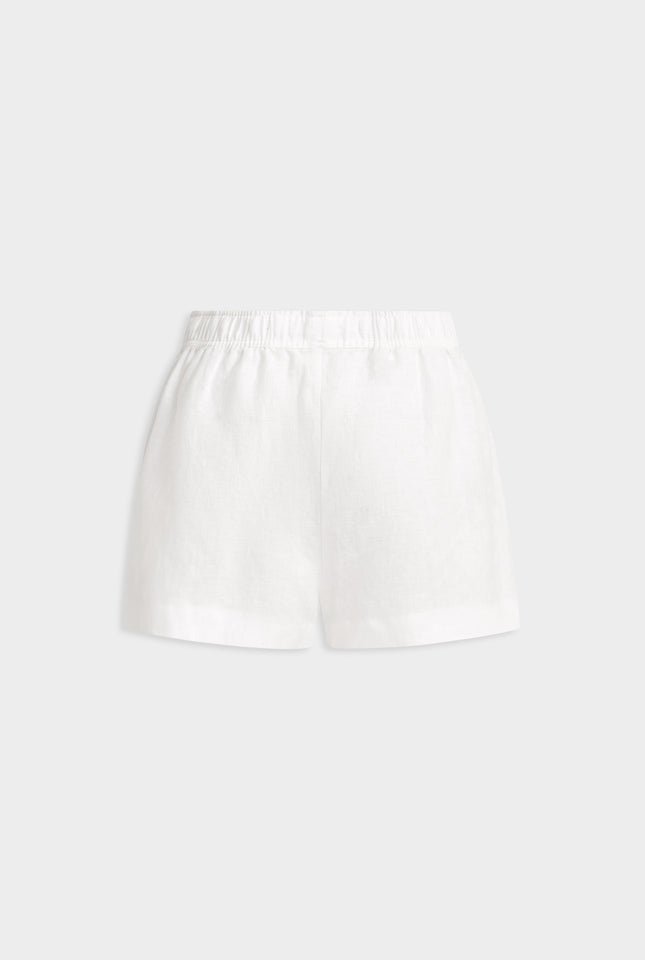 High Waisted Lounge Short - White