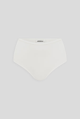 Knitted High Waisted Brief - Off White