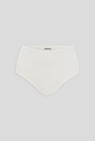 Knitted High Waisted Brief - Off White