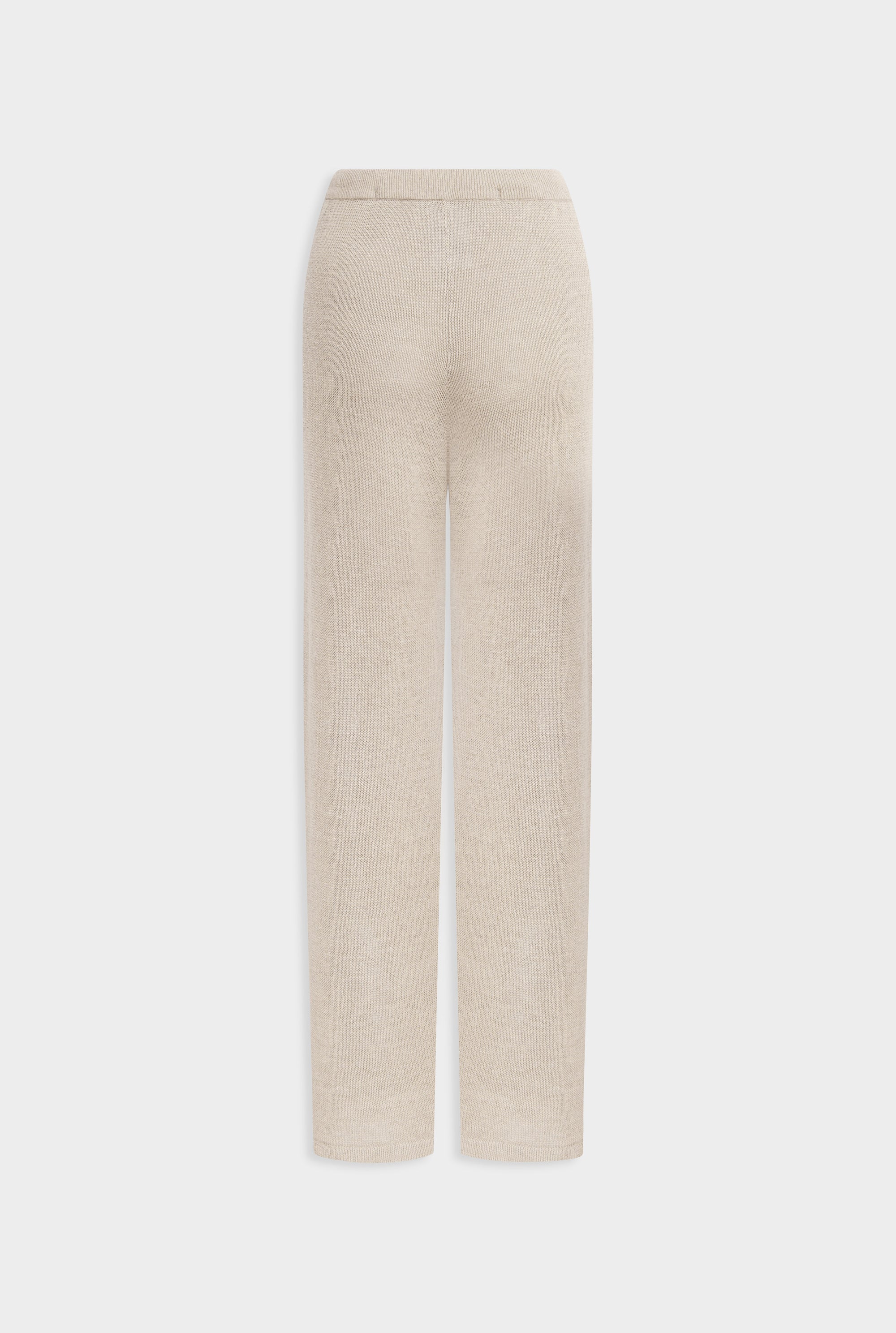 Linen Knitted Pant - Taupe