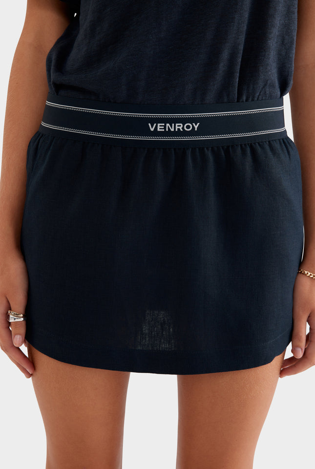 Lounge Skirt - Navy/Venroy Logo