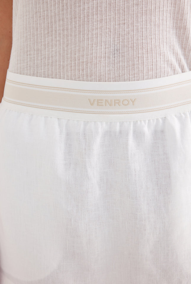 Lounge Skirt - White/Venroy Logo