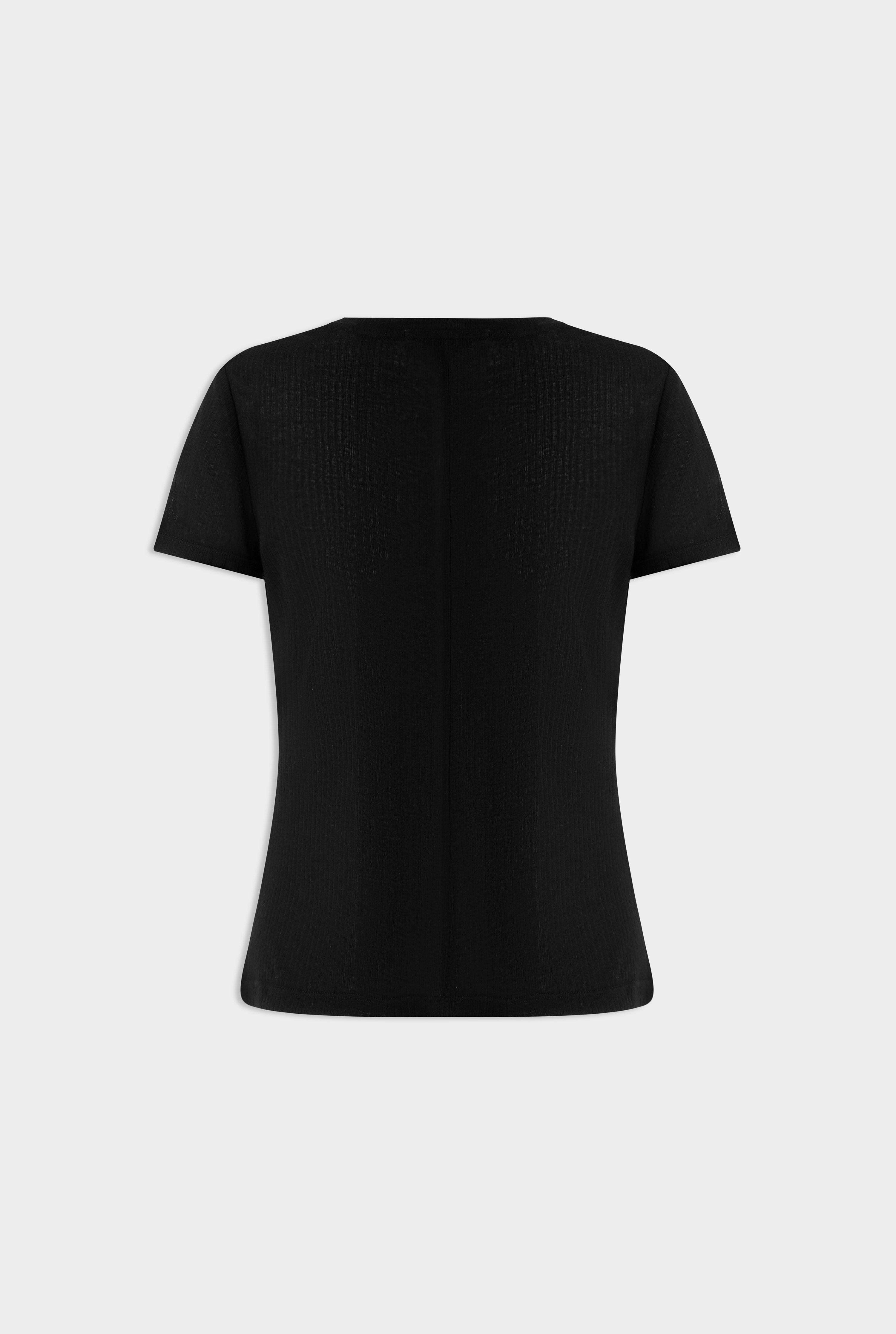 Ribbed Jersey Tee - Black