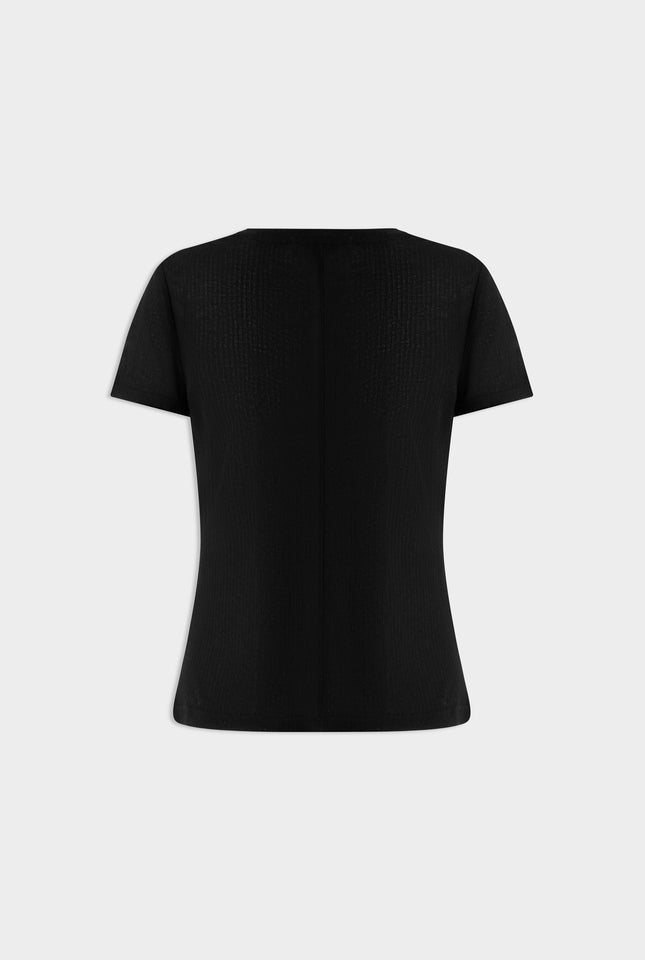 Ribbed Jersey Tee - Black