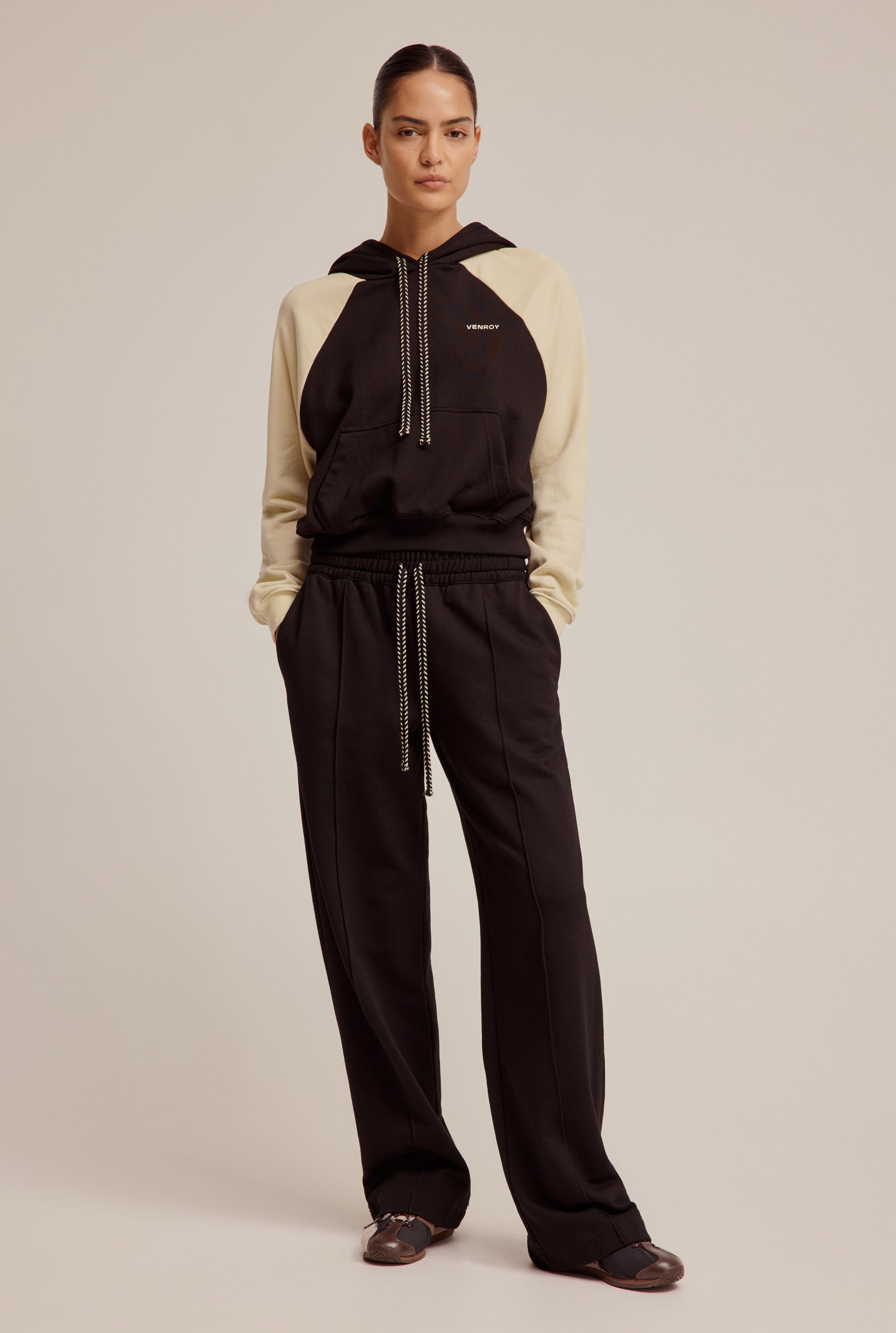 Straight Leg Track Pant - Black