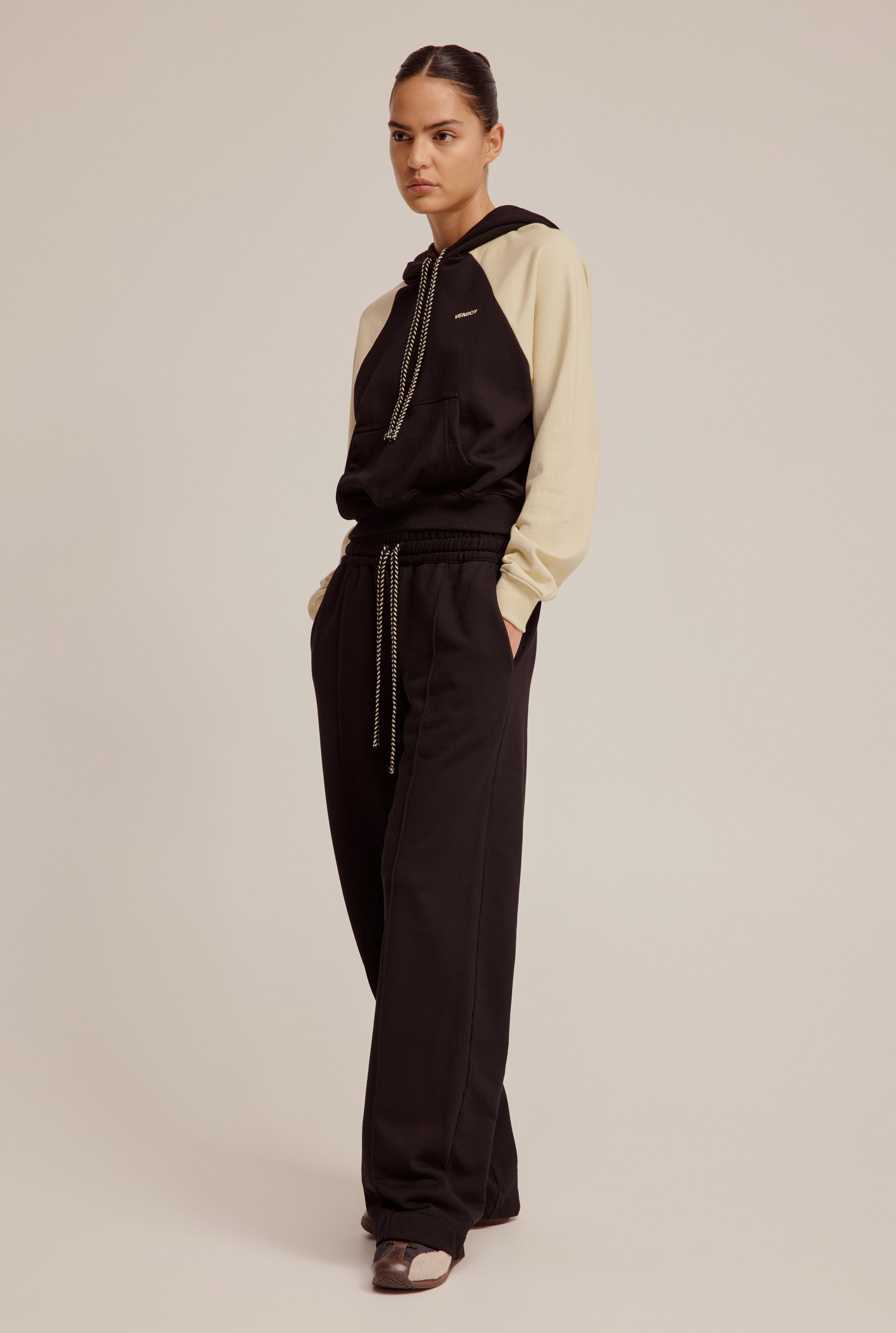 Straight Leg Track Pant - Black