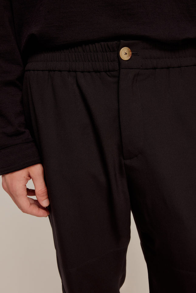 Wool Cargo Trousers - Black