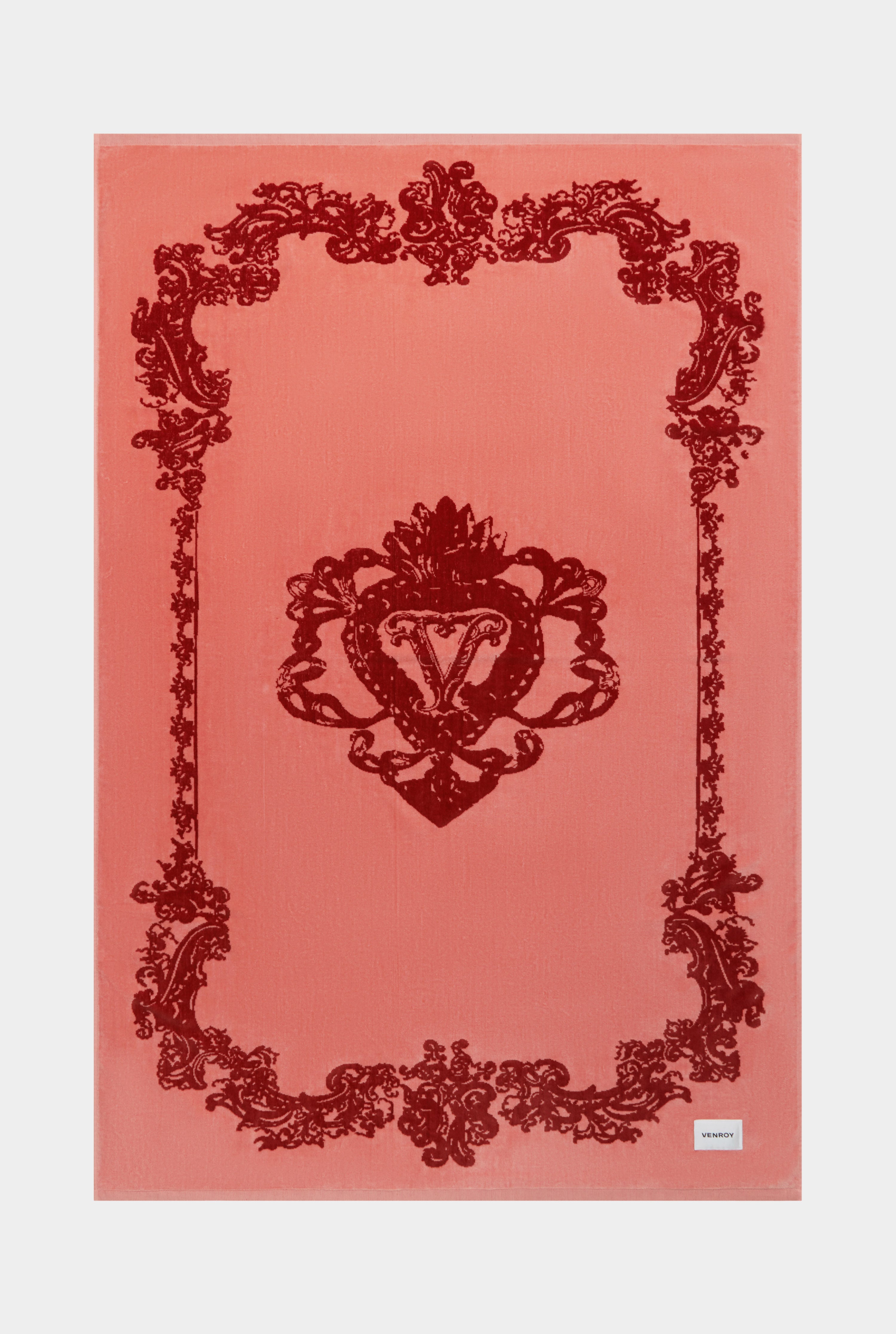 Sacred Heart Towel - Rose/Burgundy