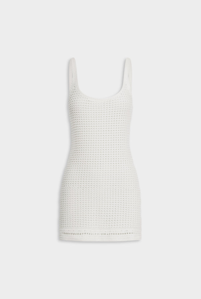 Crochet Cami Mini Dress - Off White