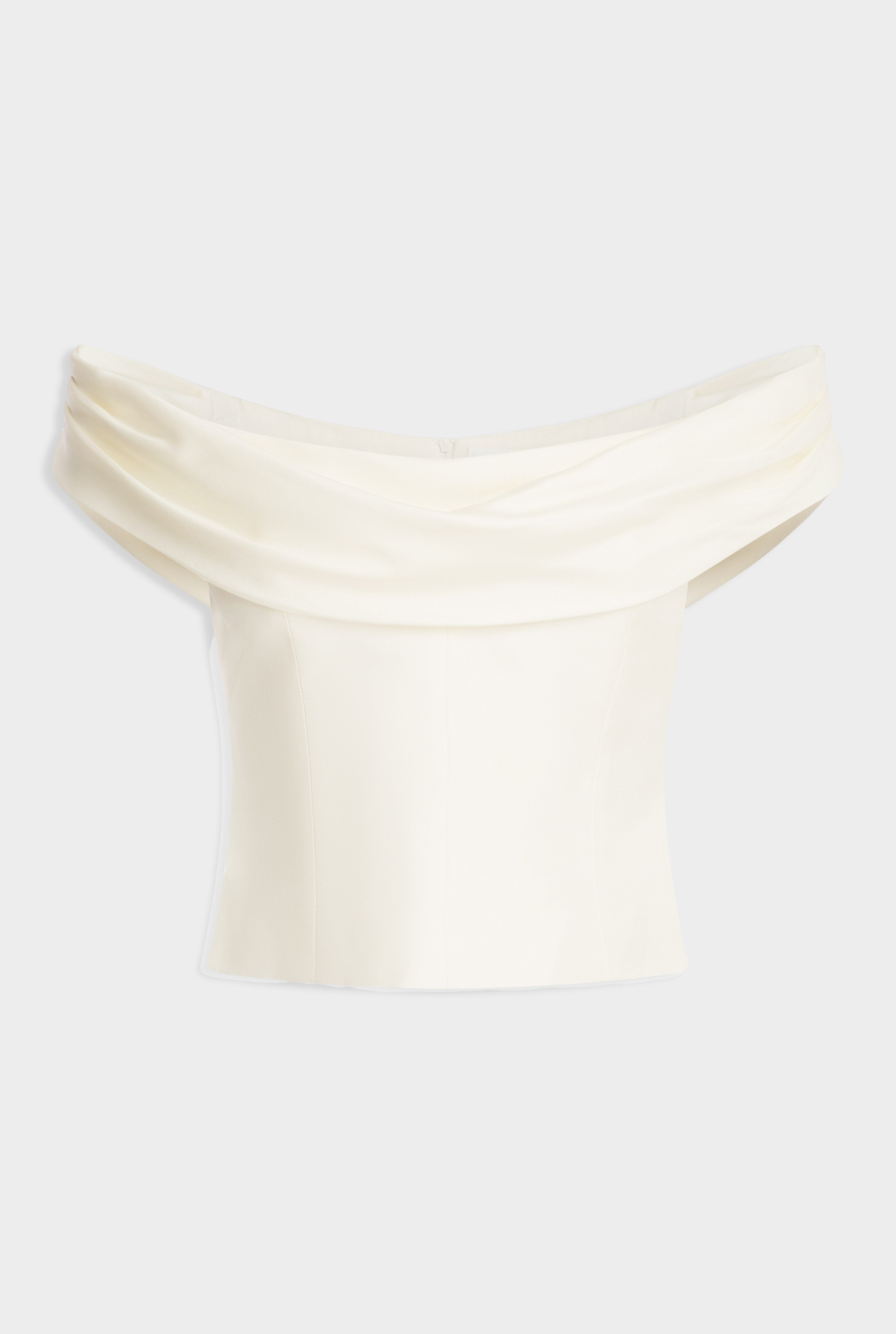 Silk Cowl Neck Bodice - Off White