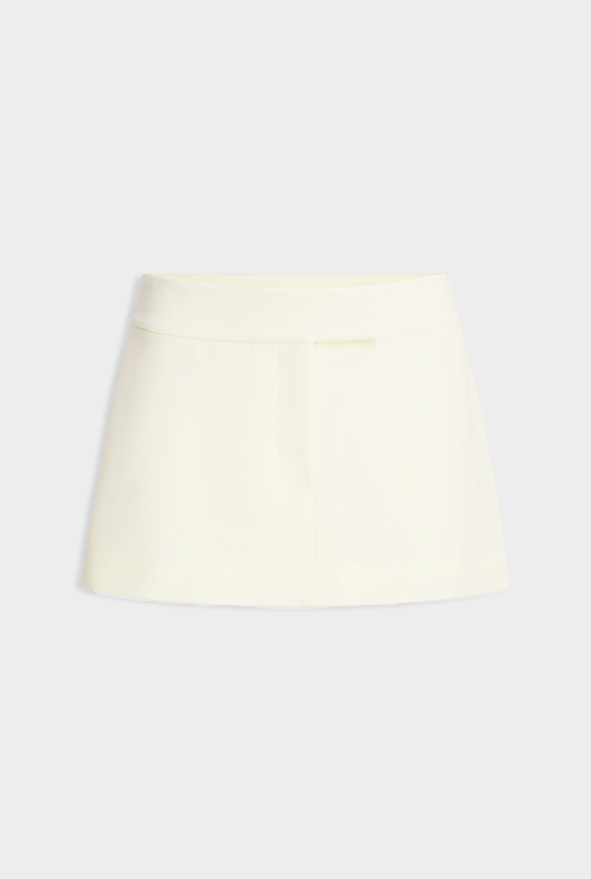 Tailored Wool Mini Skirt - Cream