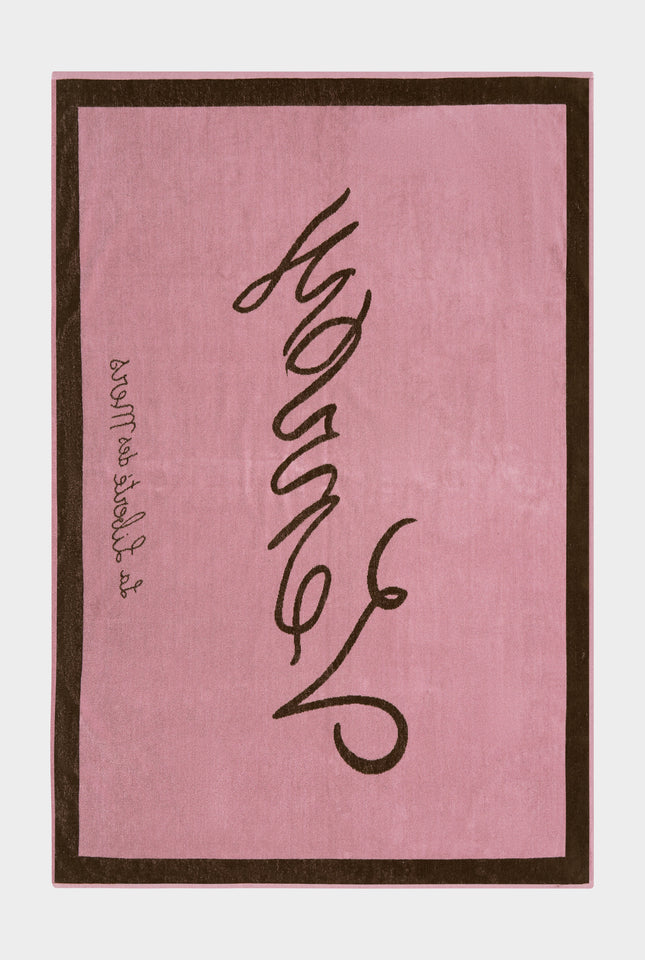 Venroy Jacquard Towel - Cocoa/Pink