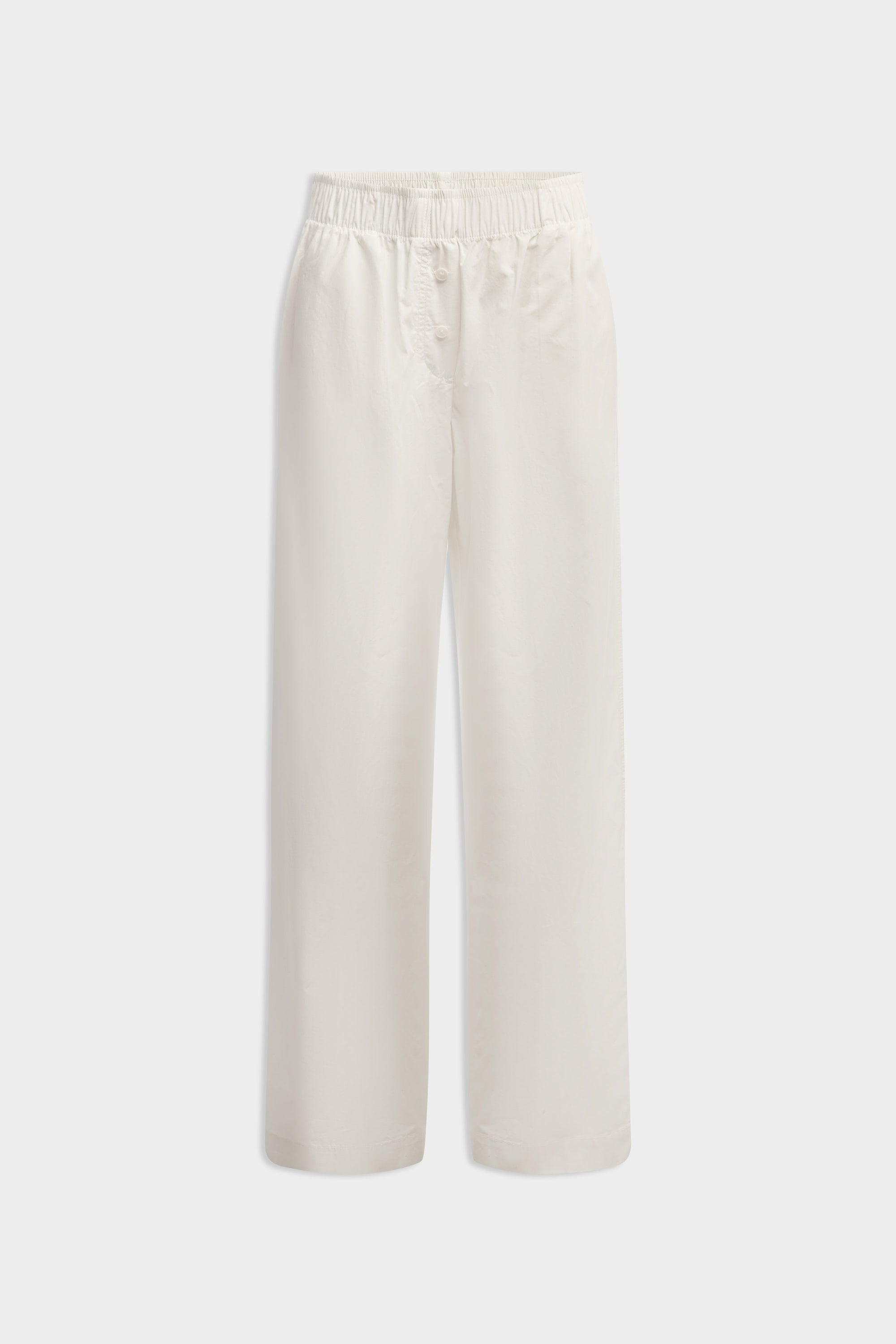 Cotton Poplin Pant - White