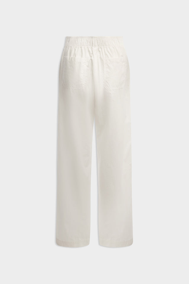 Cotton Poplin Pant - White