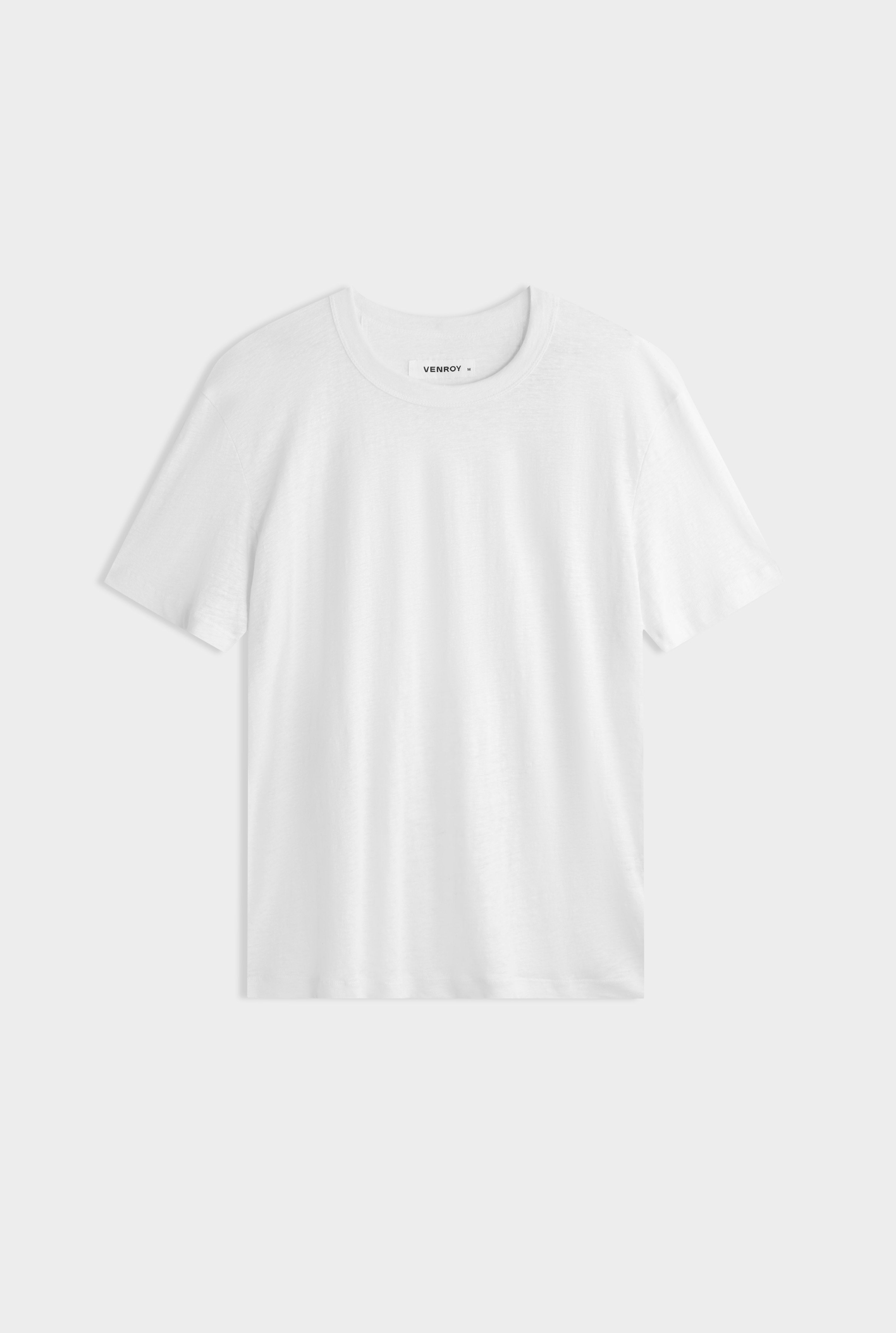 Coverstitch Linen T-Shirt - White