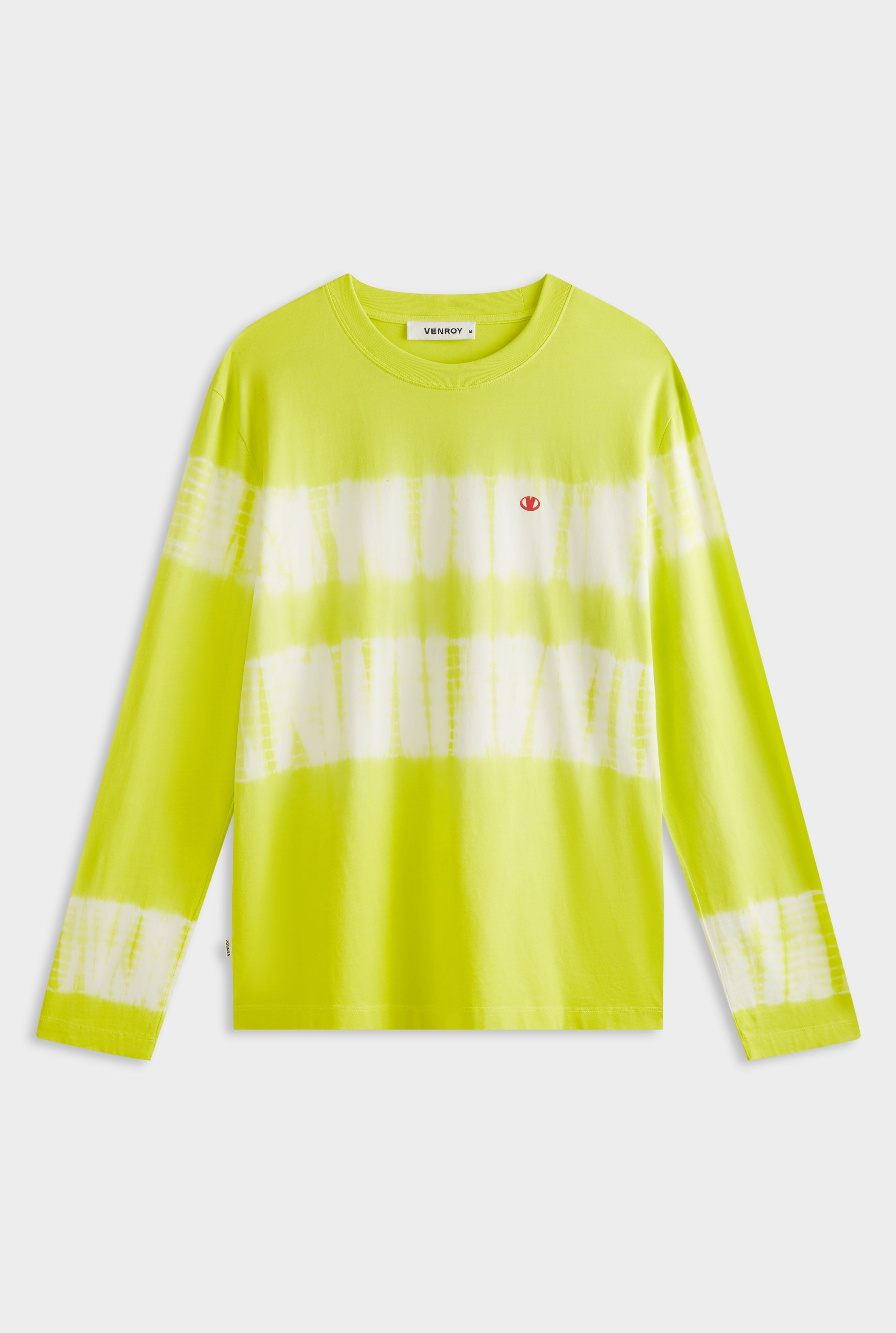 Long Sleeve Tie Dye Tee - Chartreuse Tie Dye