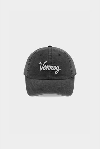 Venroy Bondi Logo Cotton Cap - Charcoal Stonewash