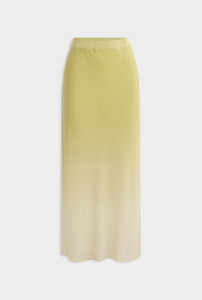 Rib Knitted Skirt 2.0 -  Lemongrass Gradient