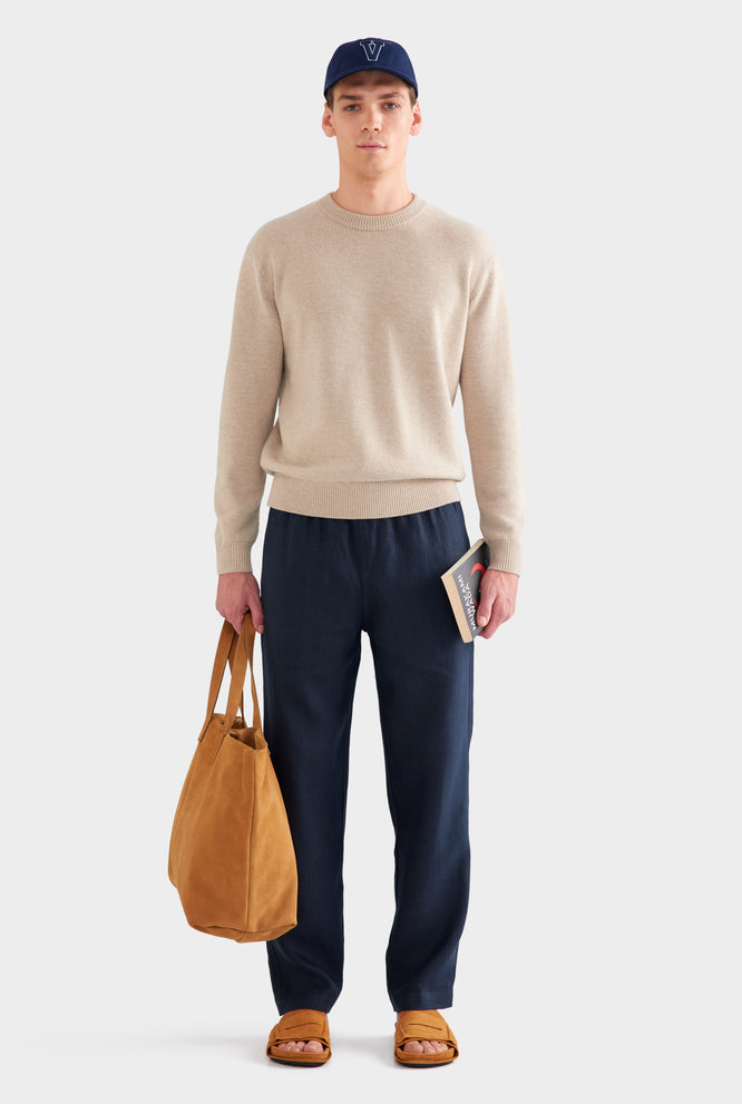 Wool Cashmere Sweater - Sand Marl