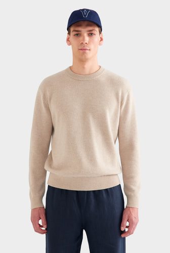 Wool Cashmere Sweater - Sand Marl